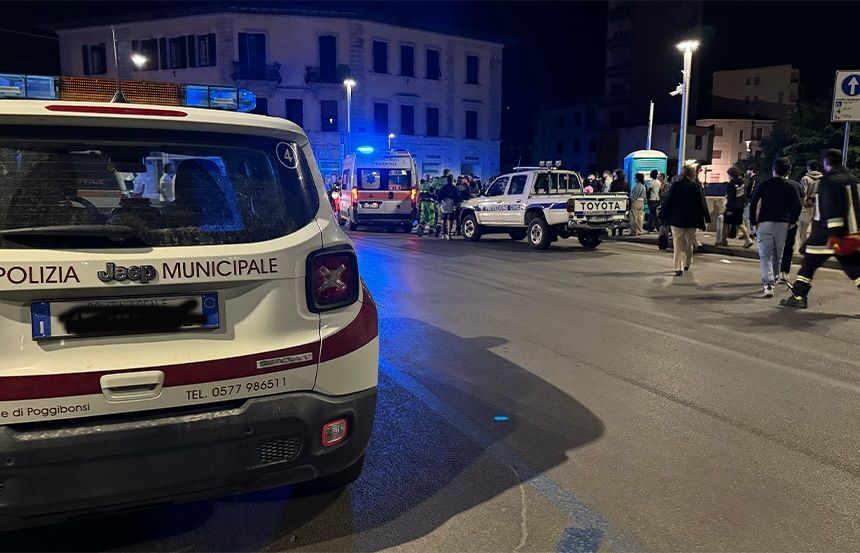 Poggibonsi, tre agenti di polizia aggrediti al sottopasso durante la Notte Bianca